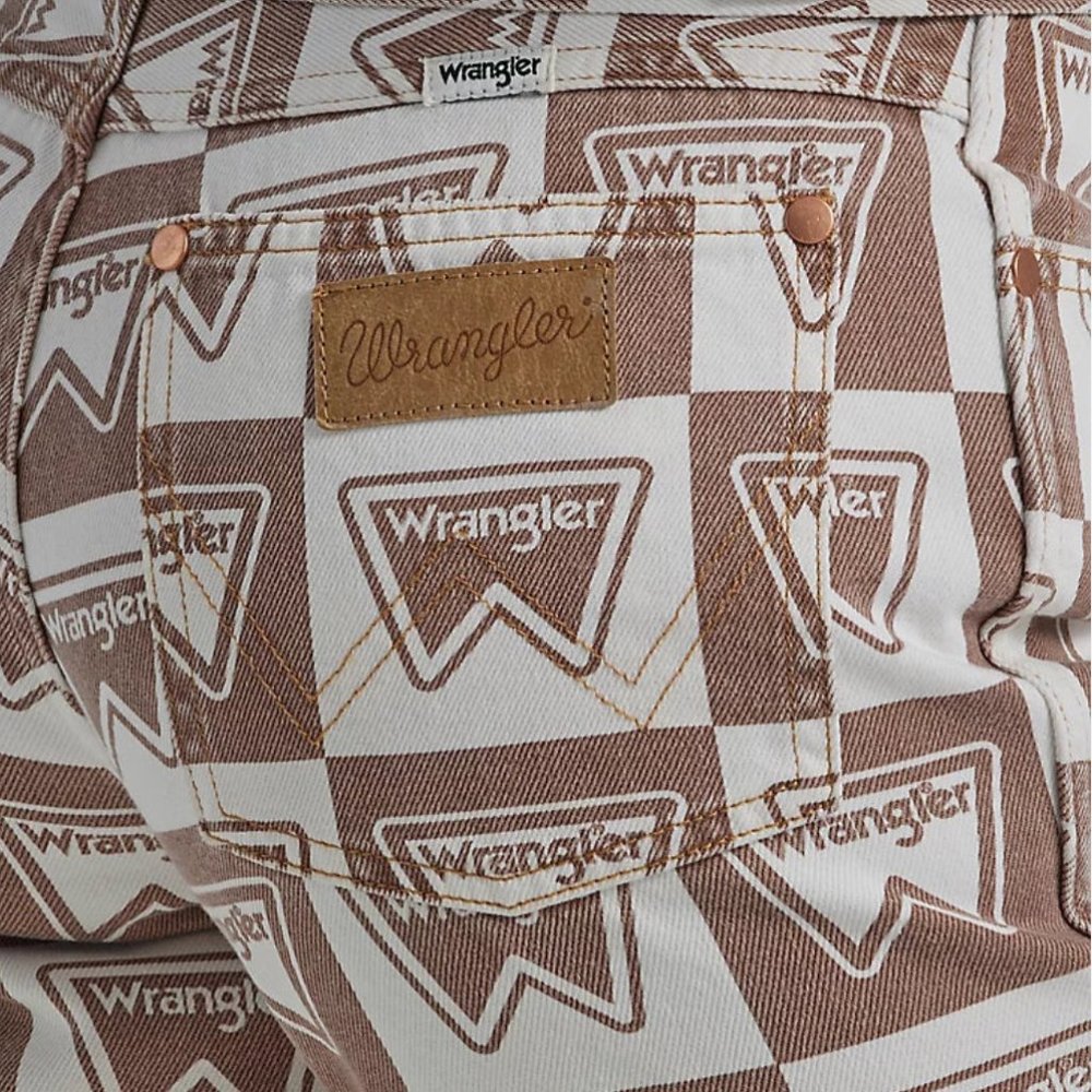 Wrangler Vintage Westward 626 High Rise Boot Cut Jeans Denim Logo NWT